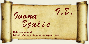 Ivona Đulić vizit kartica